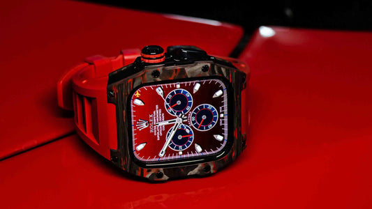 CaseStraps inspired apple watch case Red front