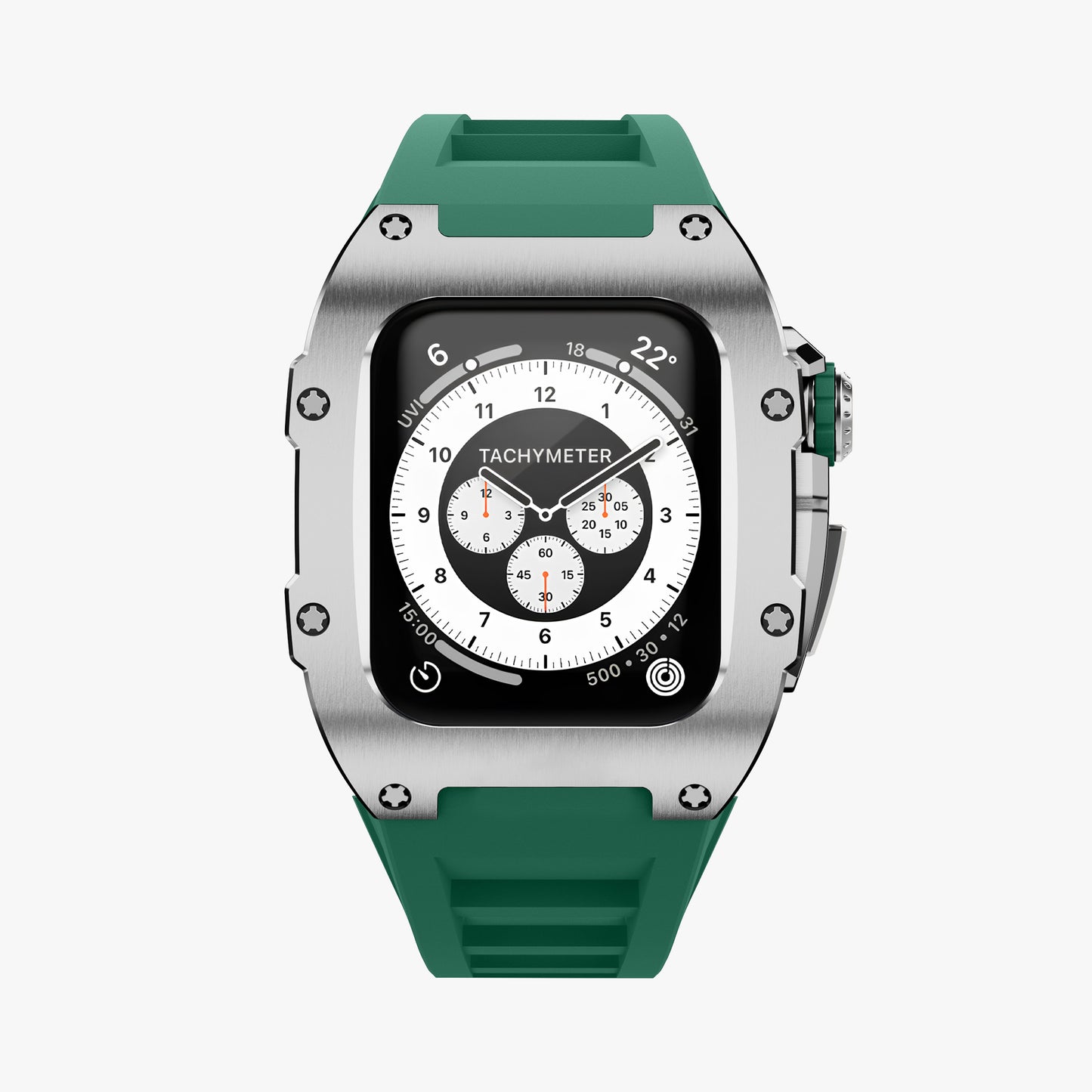 Silver Titanium Apple Watch Case SPORTS Modification Kit