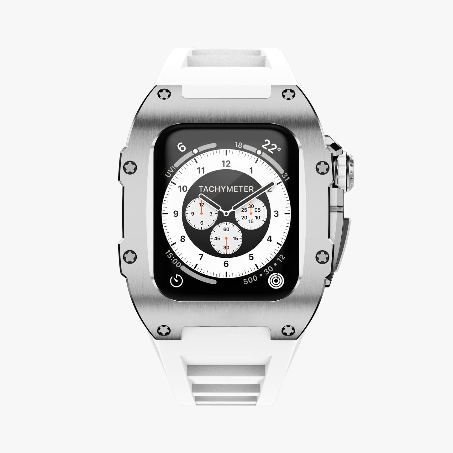 Silver Titanium Apple Watch Case SPORTS Modification Kit