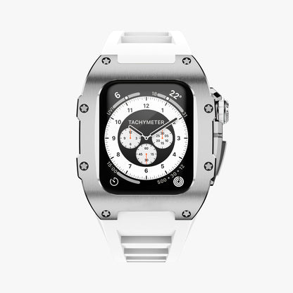 Silver Titanium Apple Watch Case SPORTS Modification Kit