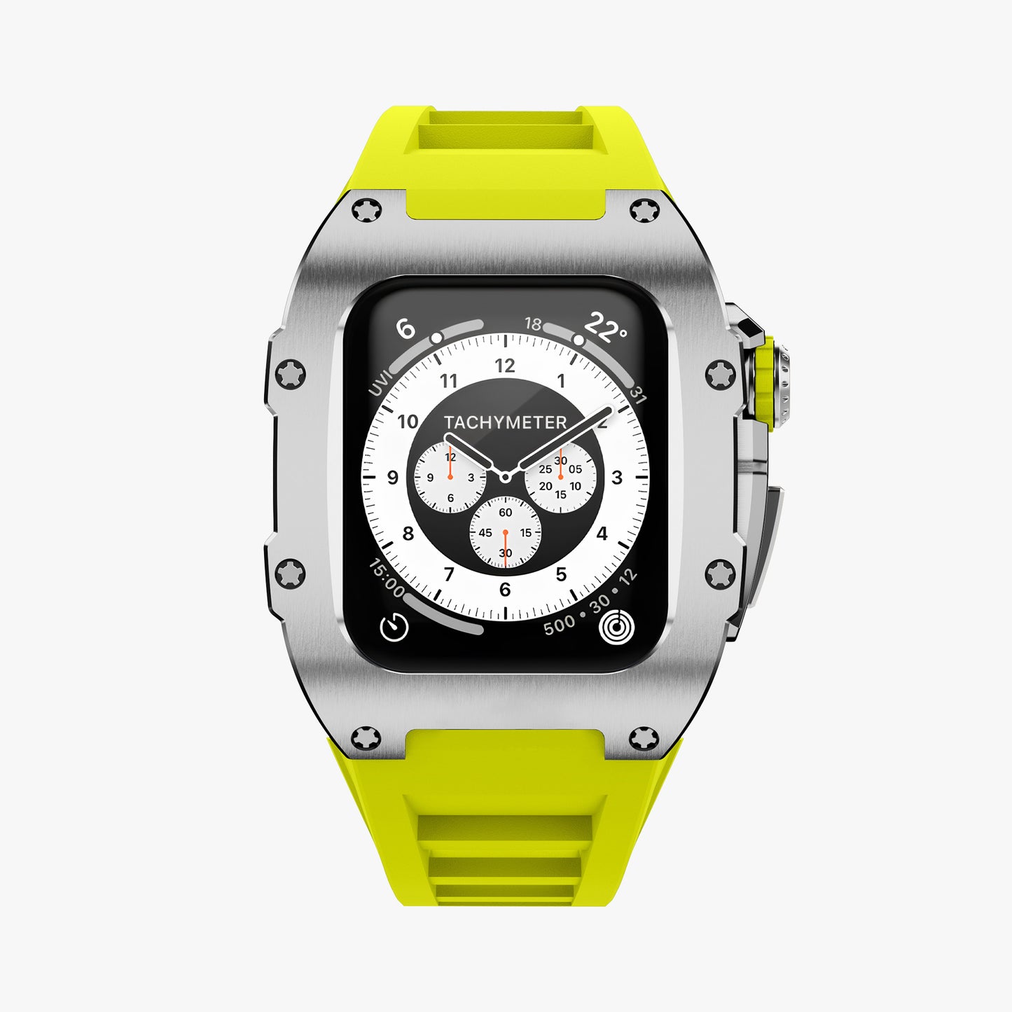 Silver Titanium Apple Watch Case SPORTS Modification Kit