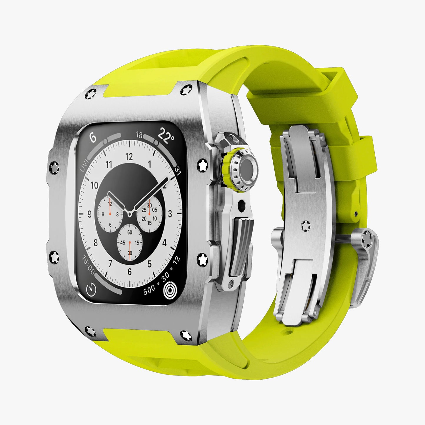 Silver Titanium Apple Watch Case SPORTS Modification Kit