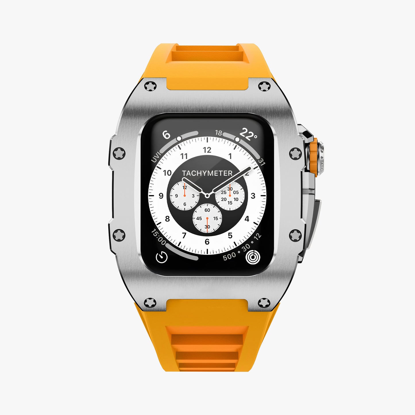 Silver Titanium Apple Watch Case SPORTS Modification Kit