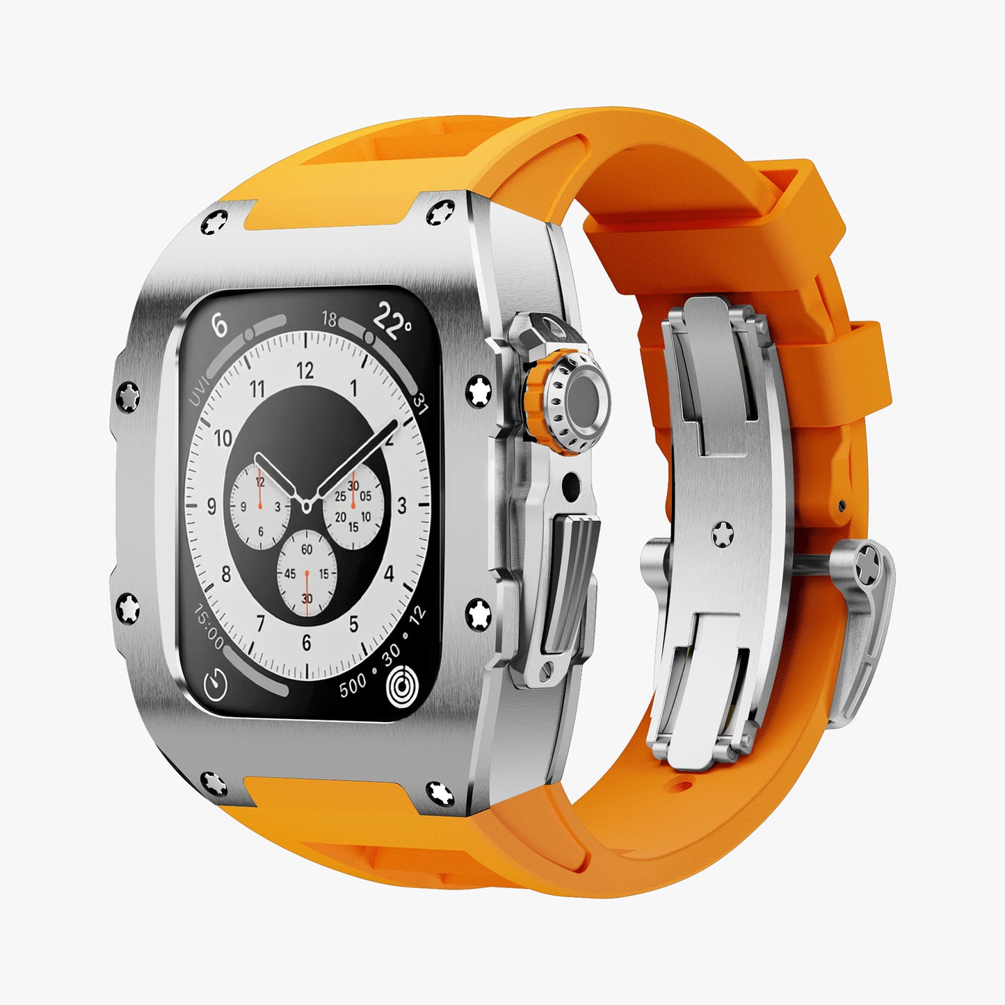 Silver Titanium Apple Watch Case SPORTS Modification Kit