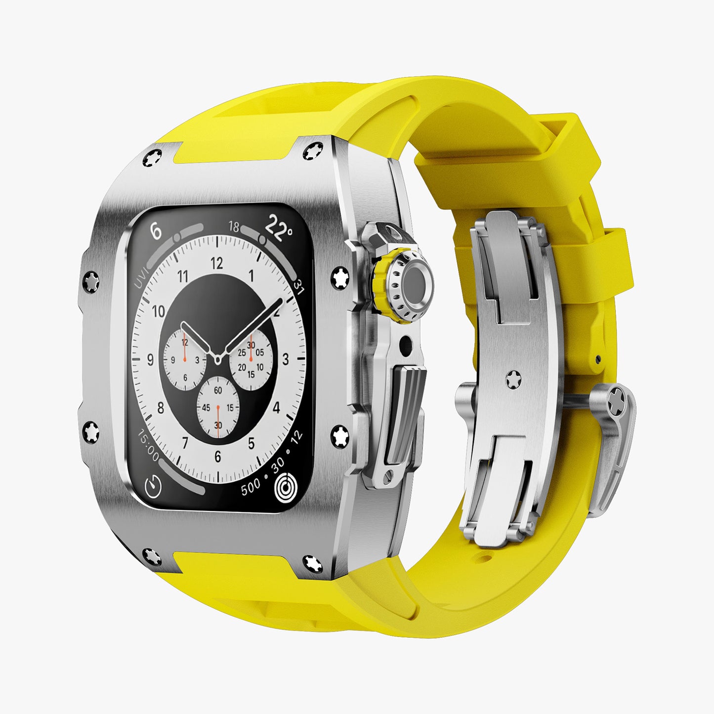 Silver Titanium Apple Watch Case SPORTS Modification Kit